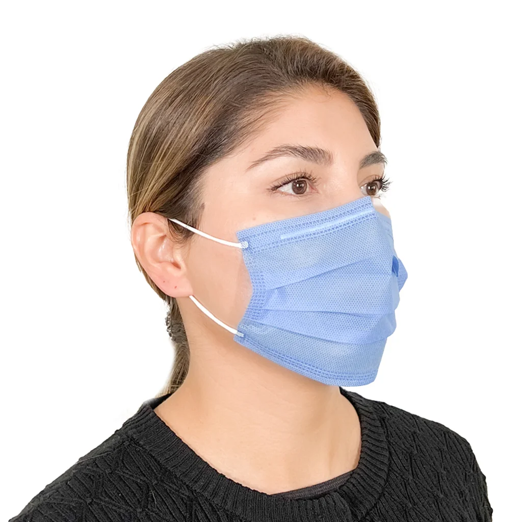 Cubrebocas de Polipropileno Plisado Sencillo Termosellado